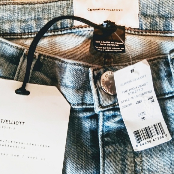 NWT 30W Current/Elliott High Waist Stiletto jeans - Picture 4 of 8